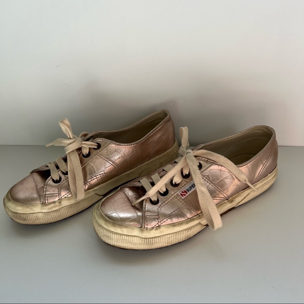 Superga metallic sneakers pink size 37